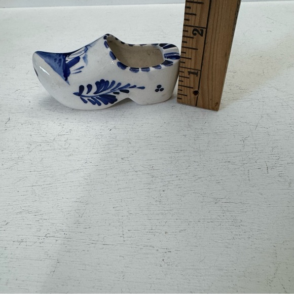 Vintage Delft Blue Small Clog Ashtray Hand Painted Holland Windmill - Picture 12 of 13
